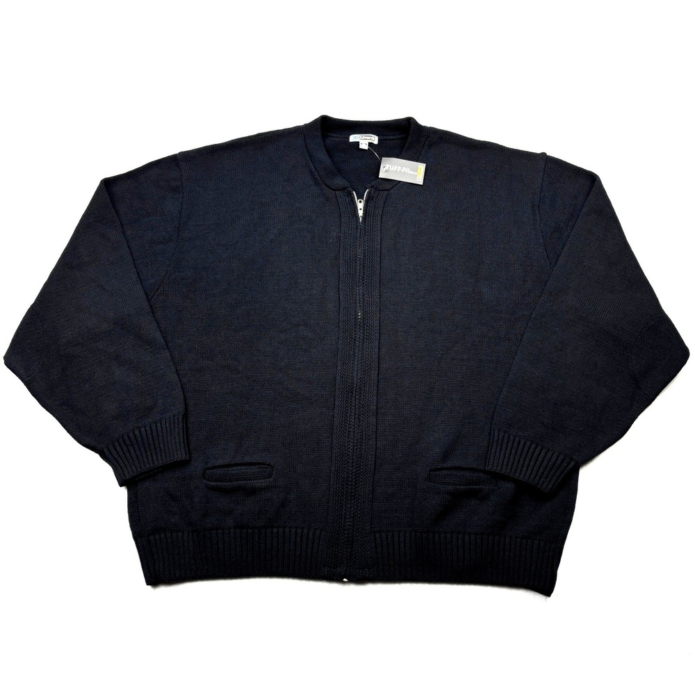 NWT Edwards Sweater Mens 5XL Black Tuff Pil Plus Full Zip Cardigan Jacket 5XL